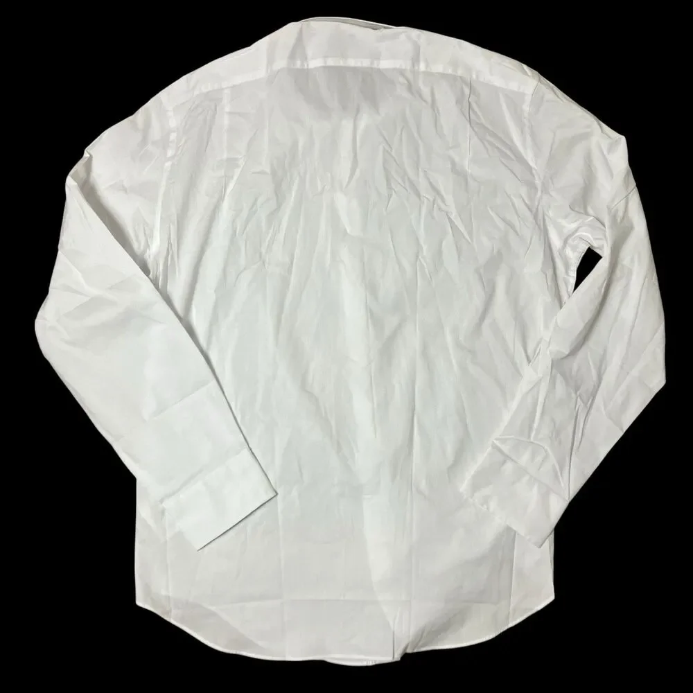 J Crew Button Up Performance Dress Shirt Mens XL White Stretch Career‎ AS991